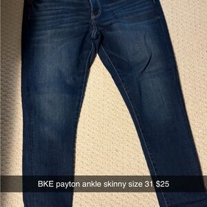 BKE Dark Blue Ankle Skinny Jeans